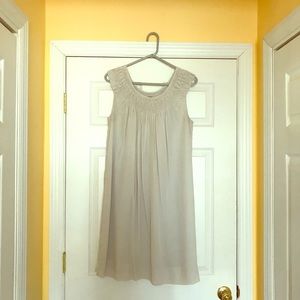 J Jill gray silk shift dress
